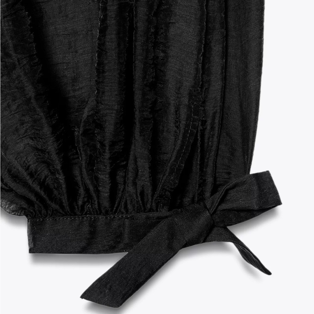 ZARA ZW COLLECTION TIE-HEM BALLOON PANTS - Picture 4 of 4